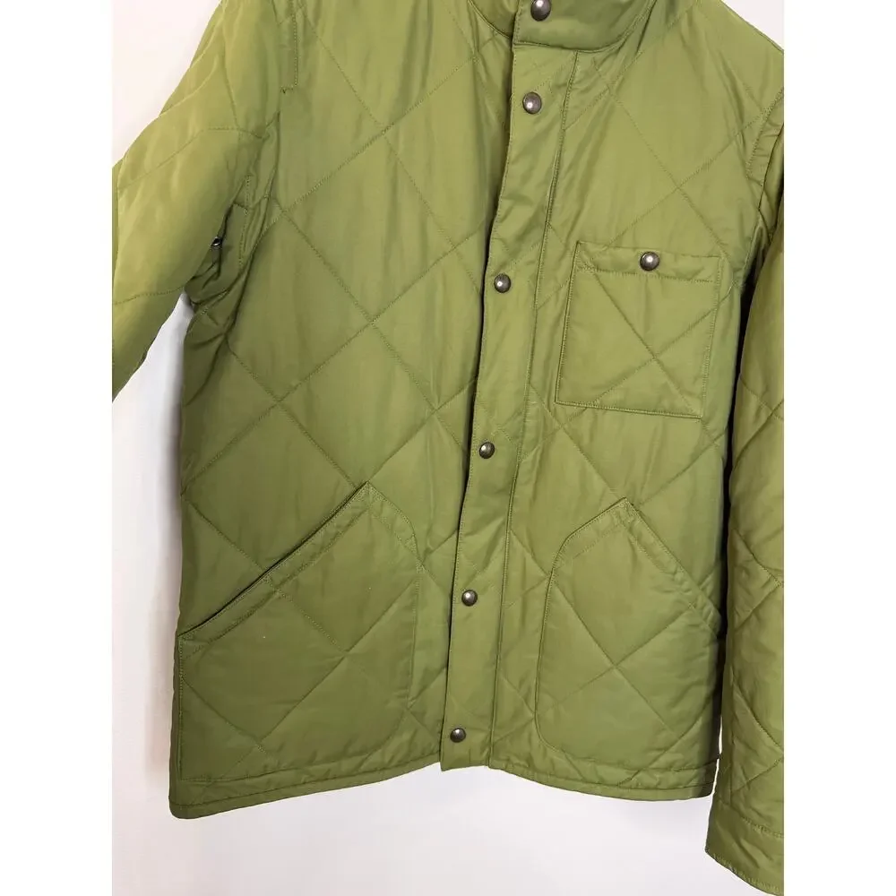 J Crew Outerwear Sussex NX-631 Quilted Jacket Mens M Olive Green Insulated Coat